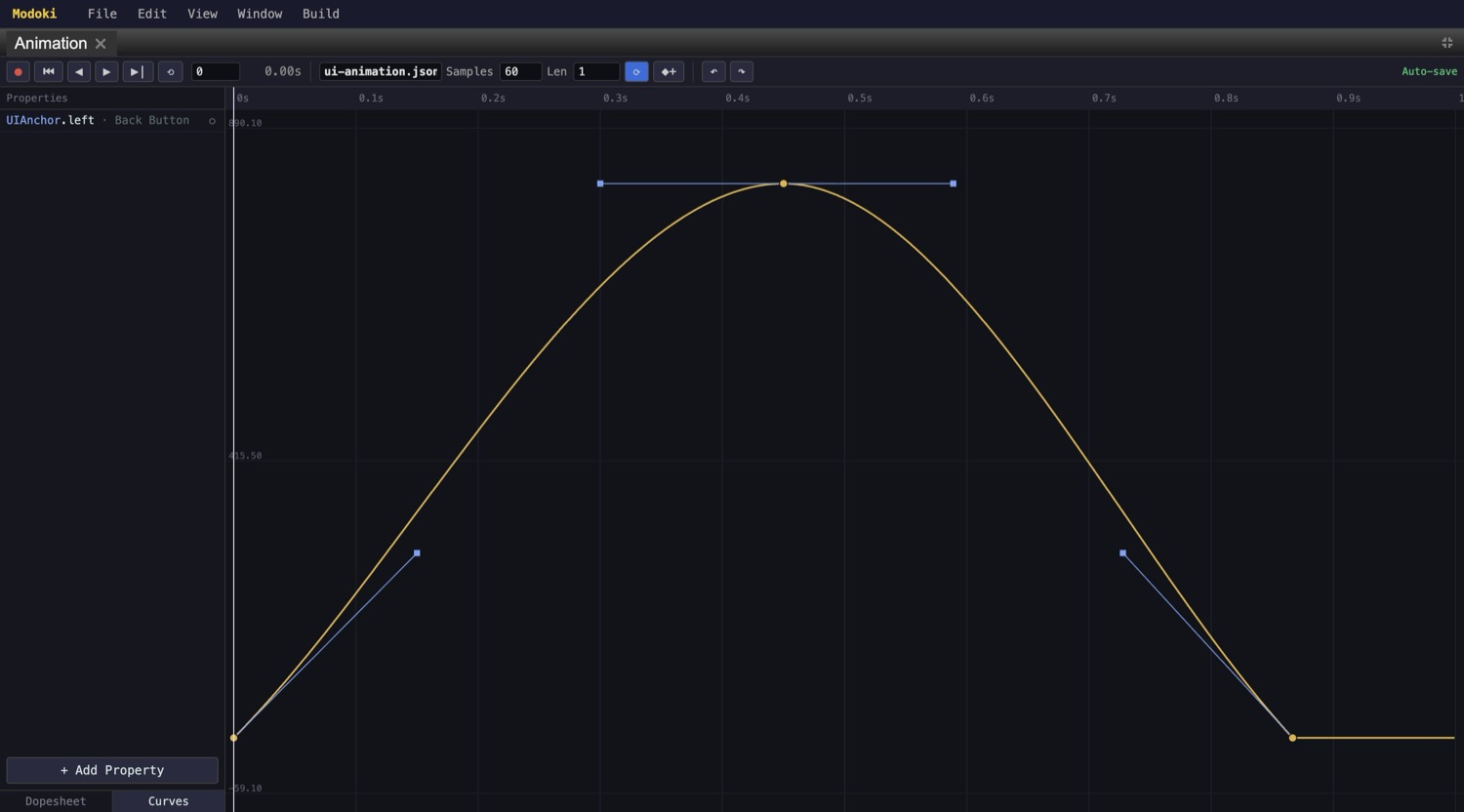 Animation curve editor